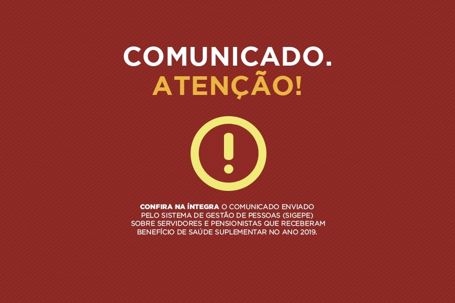 COMUNICADO – Entrega de Comprovantes de pagamentos de plano de saúde