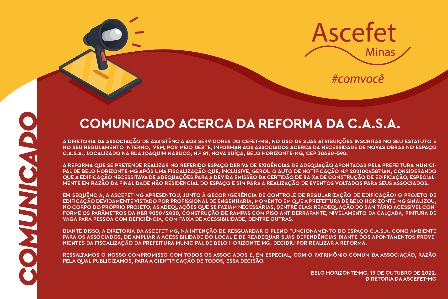 COMUNICADO REFORMA C.A.S.A.