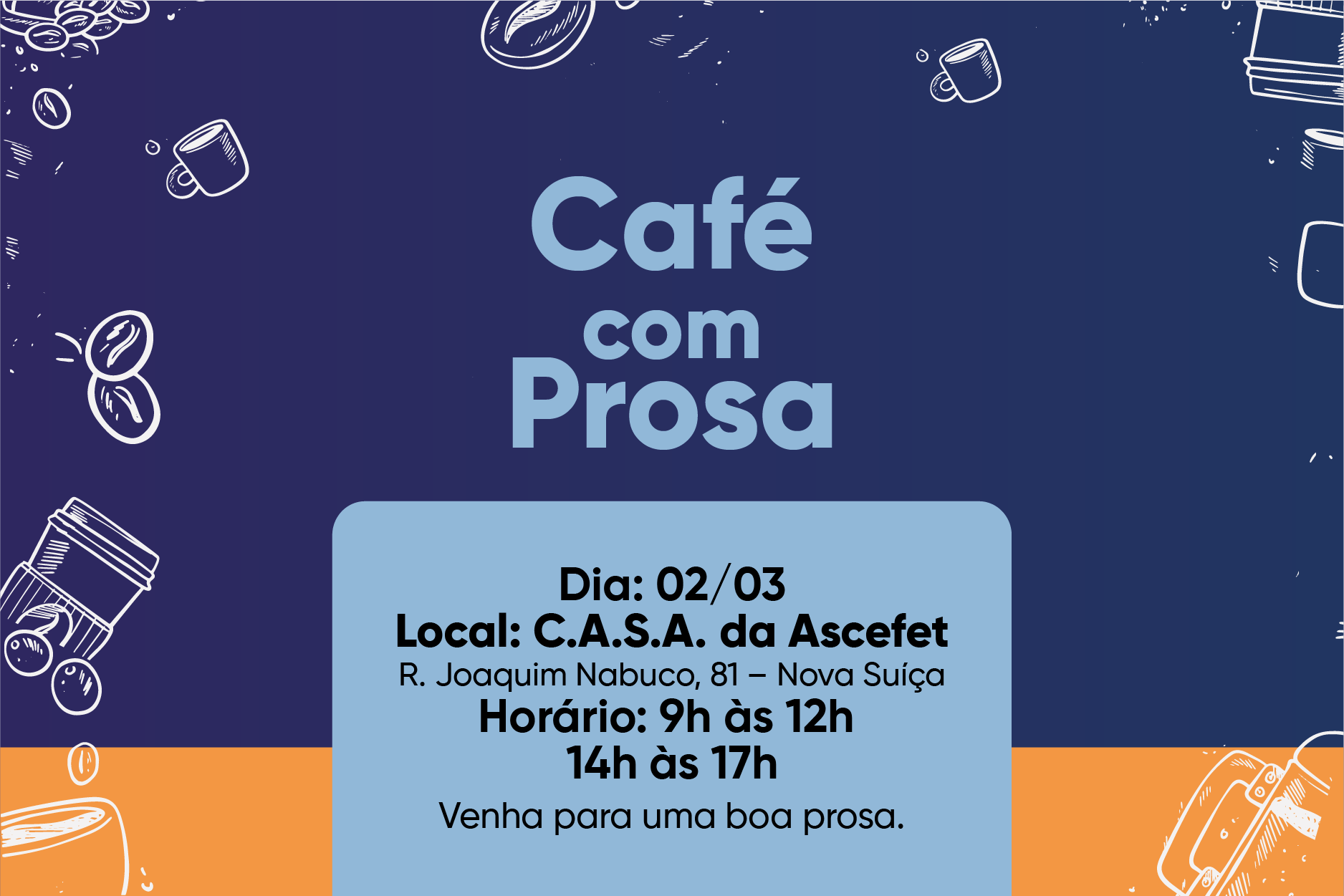 CAFÉ COM PROSA MARÇO