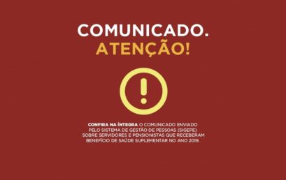 COMUNICADO – Entrega de Comprovantes de pagamentos de plano de saúde