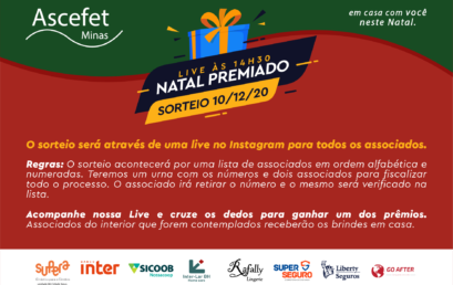 LIVE NATAL PREMIADO ASCEFET MINAS: DIA 10/12 ÀS 14H30!