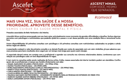 MAIS UMA VEZ, SUA SAÚDE É A NOSSAPRIORIDADE. APROVEITE DESSE BENEFÍCIO.