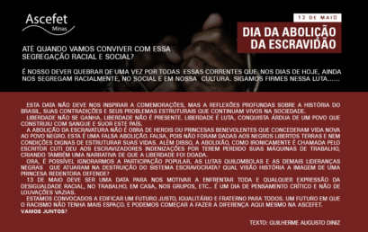 13 de Maio – Dia da Abolição da Escravidão