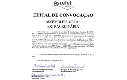 EDITAL DE CONVOCAÇÃO