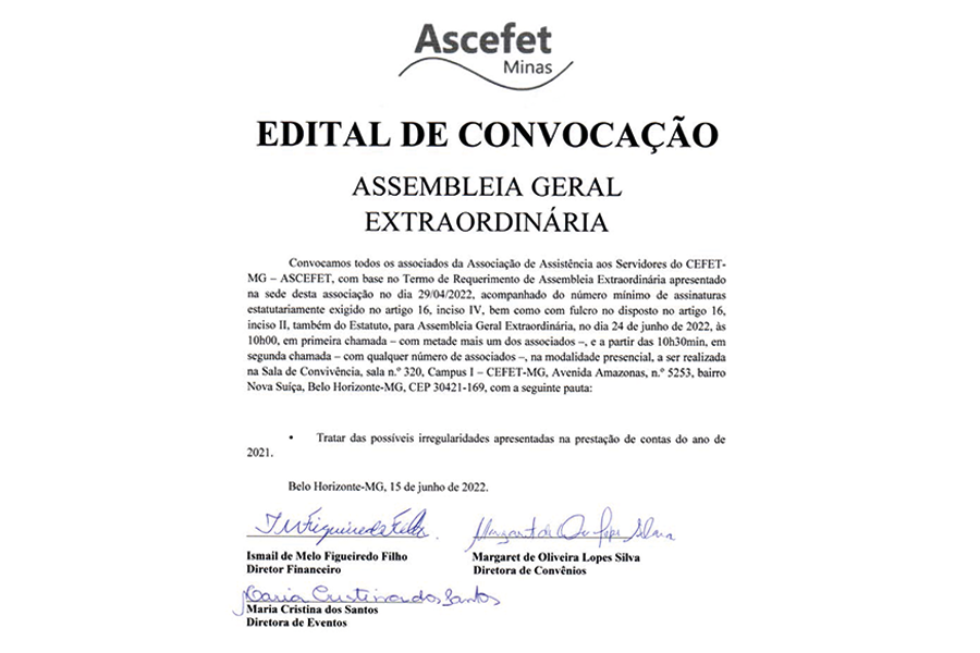 EDITAL DE CONVOCAÇÃO