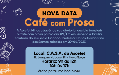 Nova data do Café com Prosa