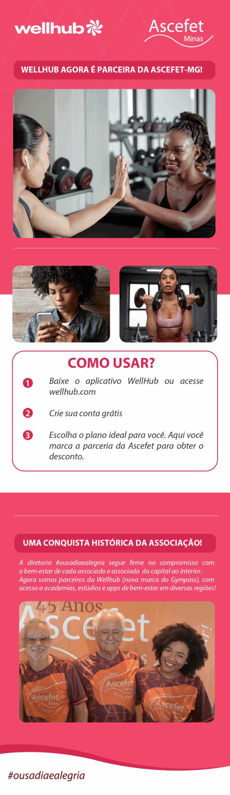 Parceria entre Ascefet-MG e Wellhub