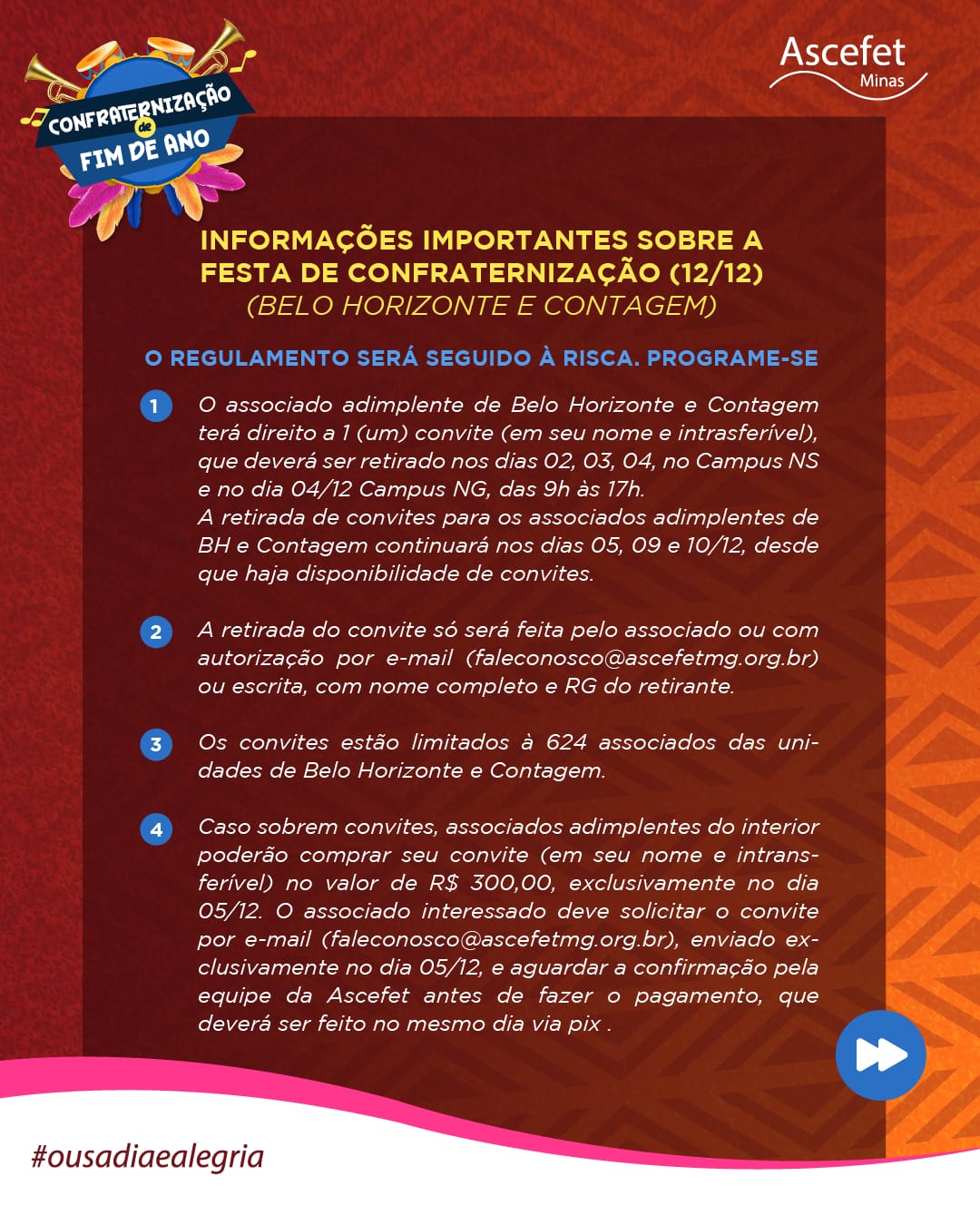 Regulamento – Confraternização de Fim de Ano